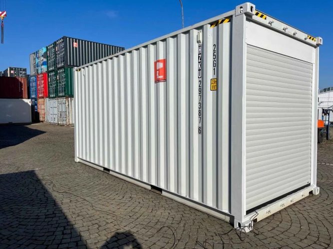 Contentor 20 pés High Cube com portas de enrolar
