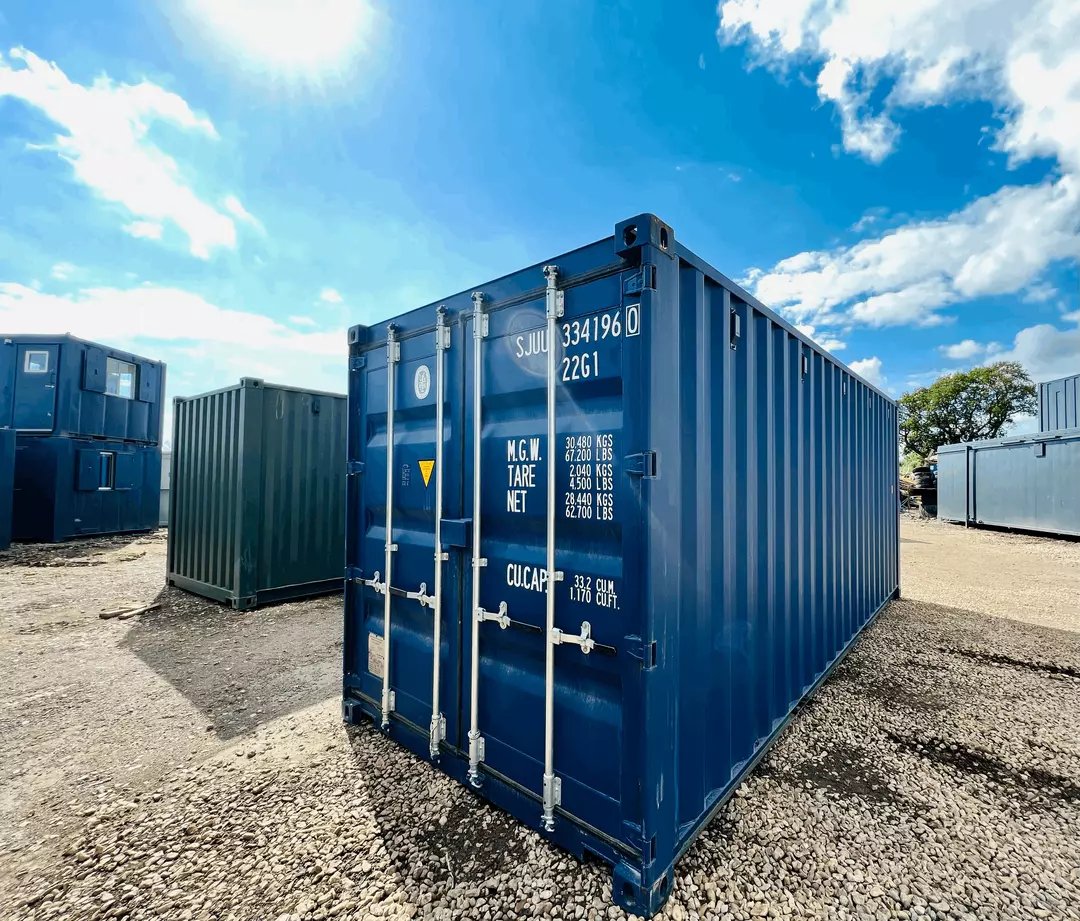 Gebrauchter blauer 20-Fuß-Seecontainer